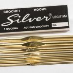 Aguja De Crochet Silver Metal Dorada Nº 2 Al 12