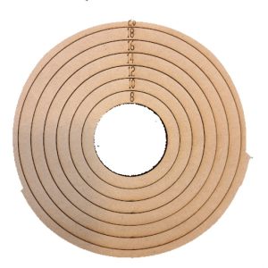 Set De Aros 7 De Fibrofácil 8 Al 20 Cm.